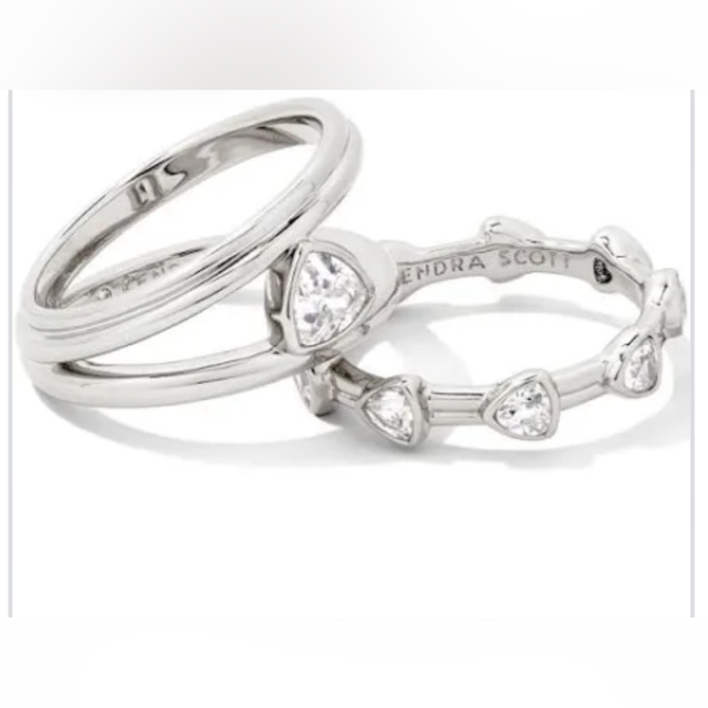 Kendra Scott Arden ring set Silver size 8